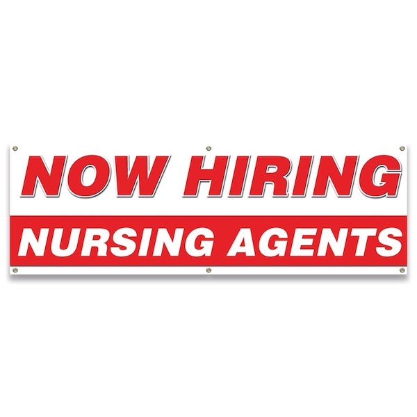 Now Hiring Nursing Assistants Banner Apply Inside Accepting Application Single Sided